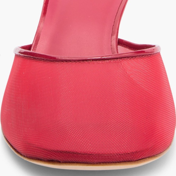 Reformation Kalinka Mesh Kitten Heel Mule Red 8.5 NWT - Picture 7 of 9